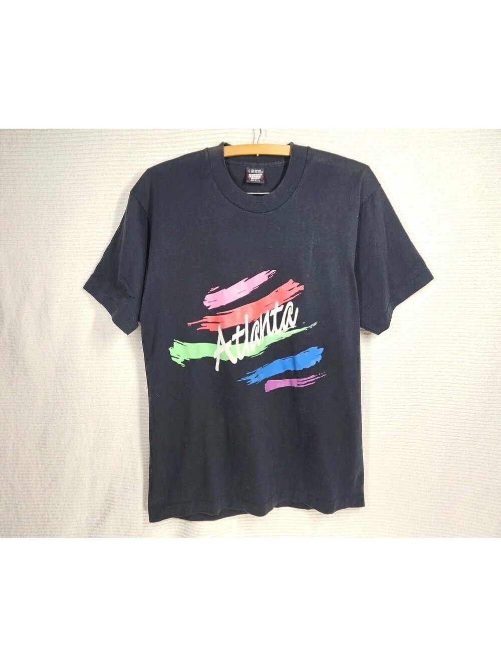 Vintage 1980s Atlanta Tshirt Souvenir XL Screen Stars USA Georgia Retro Jazz Cup